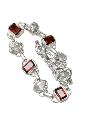 Natural 4ct Garnet, Herkimer Diamond...