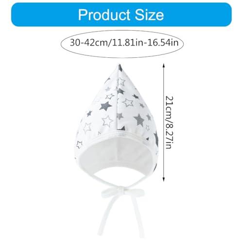 Soft & Breathable Baby Bonnet Hat with Earflap Designing,Newborns Fetal Caps Comfortable Infants Headwear for 0-12 Month3