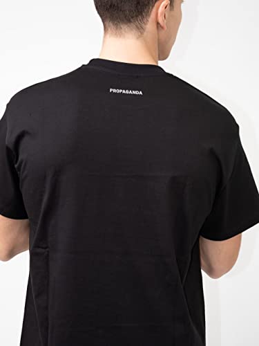 PROPAGANDA T-Shirt Fire Uomo Nero Girocollo Stampa...