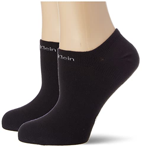 Calvin Klein Lot de 2 paires de chaussettes antidérapantes pour femme, Noir, taille unique