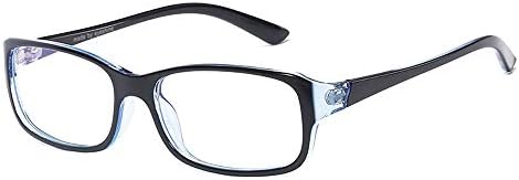 QECEPEI Classic Rectangle Eyewear Frame Blue light Blocking Full Rim Non-prescription Clear Lens Glasses(Blue)