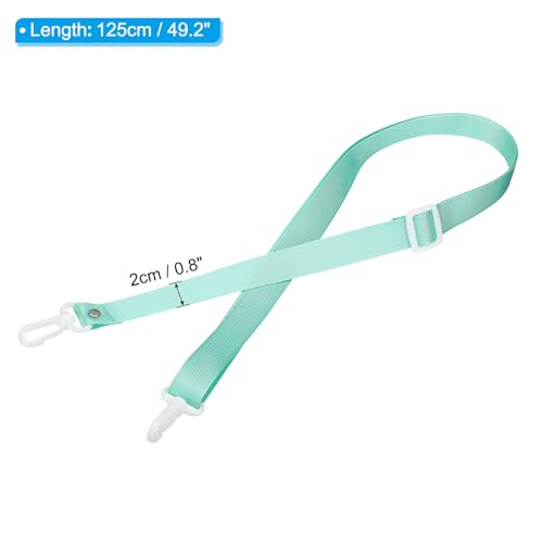 Image of PATIKIL 125cm x 2cm Replacement Shoulder Strap, 5 Pack Adjustable Swivel Clip Hook Buckle Slide Crossbody Bag Belt for Water Bottle Carrier Sling Bag, Green