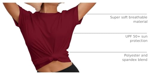 Image of KevaMolly Workout Tops for Women UPF50+ Breathable Loose Fit Yoga T Shirts Short Sleeve Running Gym Athletic Tee Top