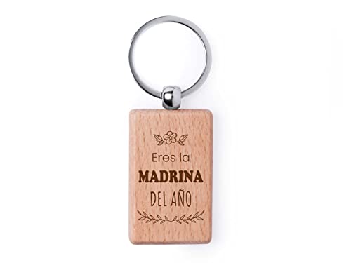 CONTRAXT Regalos llaveros madrinas originales. Detalles kit regalos boda llavero grabado con frases para padrinos madrinas sorpresa originales boda bautizo bebe wonderful (Madrina, Español)