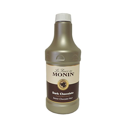 MONIN Premium Dark Chocolate Sauce 1.89L for Frappes, Desserts, Cocktails, Hot Chocolates and Garnishes..Vegan-Friendly, Allergen-Free. 100% Natural Flavour