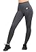 GYMTEX Sport Leggings Damen Seamless I Deutsche Marke I Nahtlos, Blickdicht und High Waist für Yoga und Fitness I Sportleggins Damen in Grau-Schwarz Meliert GT1901s (S)