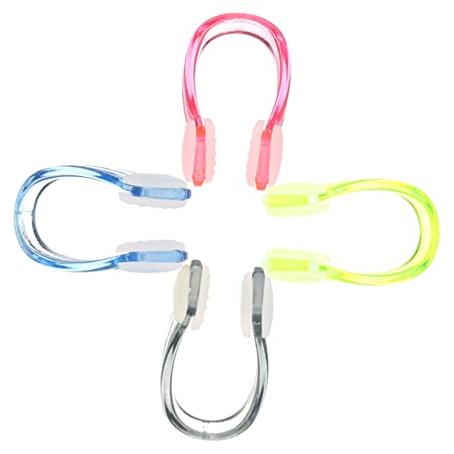 Gogogmee 4pcs Universal Diving Nose Clip for Swimming Nonskid Lightweight Waterproof Comfortable for Adults Boys and Girls