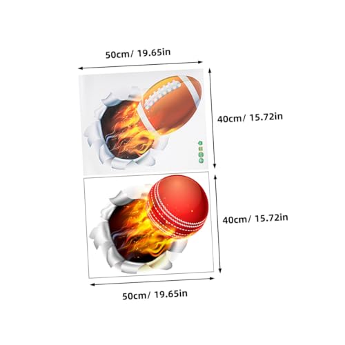 Set 3D Stickers Deportivos para Pared 2 piezas miniatura 2