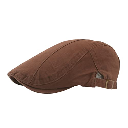 Béret en coton lavé YXWYXWA pour homme et femme casquette à visière