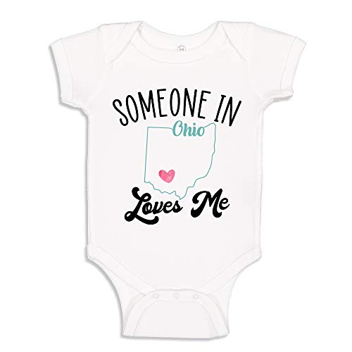 Image of Long Distance Gift for Baby Someone Loves Me Out of State Infant Bodysuit One Piece