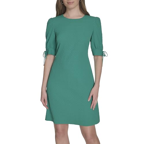 Image of Tommy Hilfiger Women's 3 /4 Sleeves Diamond Bouquet Shift Dress