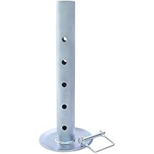 Trailer Jack Drop Leg, Adjustable Jack Foot, Trailer Jack Extension for 2" ID Jack Tube, 2,000 lbs, Silver