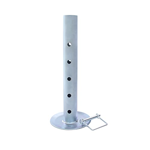 TOWKING Trailer Jack Drop Leg, Adjustable Jack Foot, Trailer Jack Extension for 2" ID Jack Tube, 2,000 lbs, Silver by TOWKING - Used condition - US$16.59