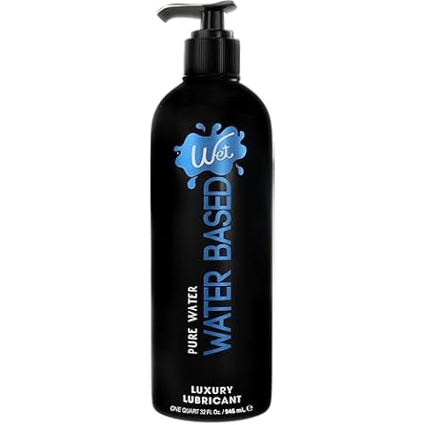 Wet Original Water Based Lube 32 Ounce Premium Personal Lubricant, Long Lasting Formula for Condom Safe Vegan Ph Balanced Hypoallergenic and Paraben Free Intimacy Cover