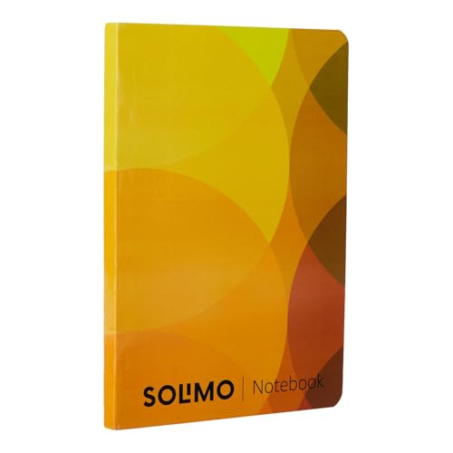 Image of Amazon Brand - Solimo A5 Ruled Notebook | 90 GSM | Flat Lay Binding | Rounded Corners | Flexible Soft Cover | Suitable for Sketching or Doodling, To-do lists & more (160 Pages)