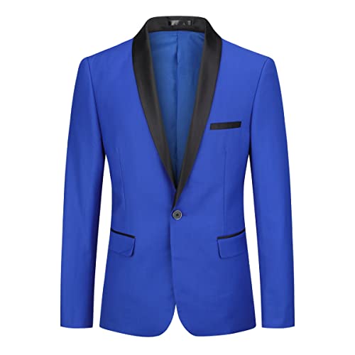 Boyland Men's 2 Pieces Suit Solid Color Shawl Lapel One Button Suit Jacket Same Color Trousers Business Suit2