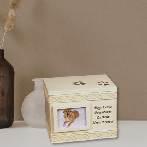 Comfy Hour Angelstar 5" Pet Urn For Dog, Beige, Pet In Loving Memory Collection #TOP5