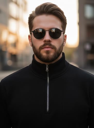 Image of Mack Jonney Solid Half Zipper Track Suit for men | Co-ord Set | Warm Fleece Tracksuit Set | Full Sleeve Sweatshirt