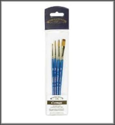Winsor & Newton Cotman Short Handle Brushes, Set of 4, (Round 1, 4, & 6, One Stroke 3/8") by Winsor & Newton - Image 3