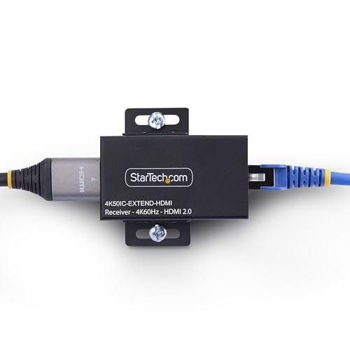 Image of StarTech.com HDMI Extender Over CAT5e /CAT6, 4K 60Hz, Up to 200ft (60m), Transmitter and Receiver Kit, Power Over Cable