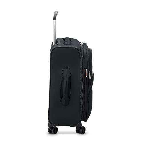 DELSEY PARIS Sky Max 2.0 Softside Expandable Luggage with Spinner Wheels, Black, 2-Piece Set (21/Duffle)