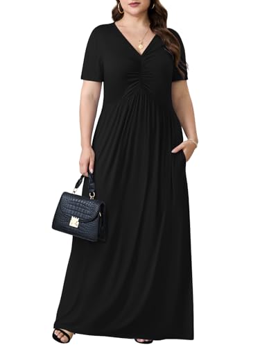 Image of PEVRL Plus Size Summer Maxi Dress for Curvy Women with Pockets 1X-5X
