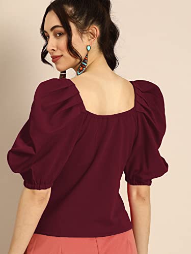 Image of Women's & Girl's Solid Short Sleeve Crop Top (LY-TopD6 Variation)