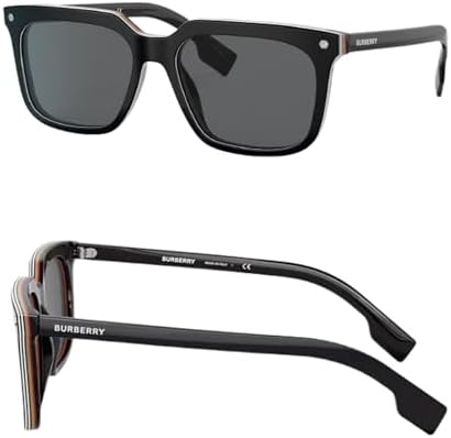 BURBERRY CARNABY BE4337 Square Shape Acetate Sunglasses with Luxu...