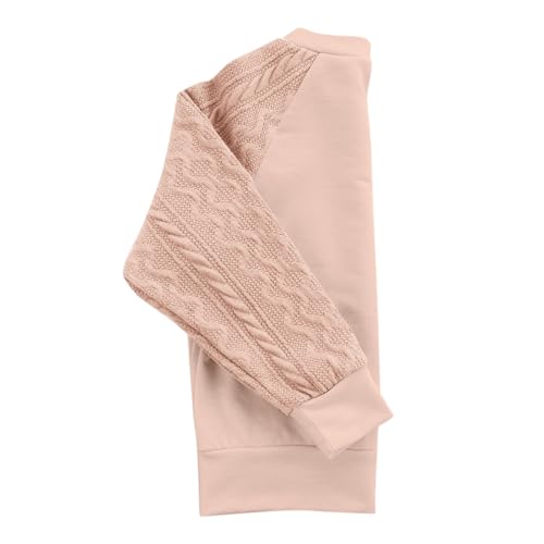 LRMQS Girls Long Sleeve Shirts Casual Cable Knit Crewneck Cute Tunic Tops Preppy Youth Tween Girls Trendy Clothes Tshirt4