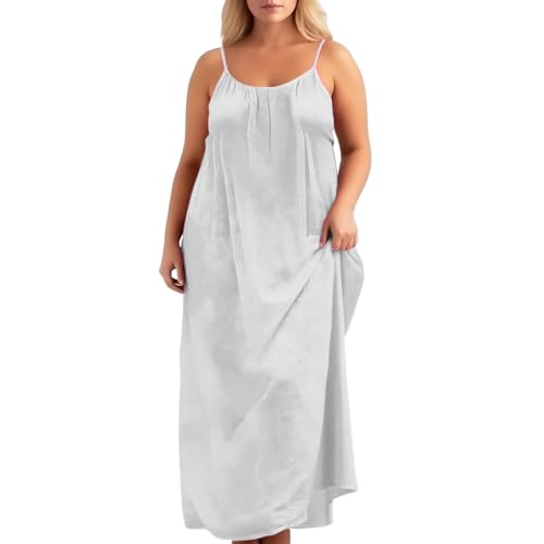 Robe ete femme fluide ample d'intérieur dos nu et sans manches pour l'été