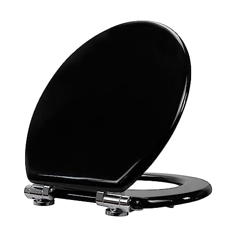 Abattant de WC Fanmitrk en bois noir Cover