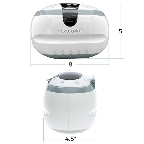 Image of Sper Scientific 100005 Ultrasonic Cleaner, Stainless Steel Cleaner for Jewelry, Retainer, Sterling Silver, Ultrasonic Jewelry Cleaner, 20 oz Capacity - 2 Pack