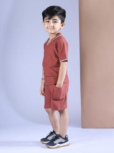 Image of POLKA TOTS Premium Cotton Co-Ord Clothing Set For Boys | Ultra-soft Half Sleeve Shirt & Shorts Combo for Kids Boys | Comfortable Casual - Beach Outfit for Baby Boys & Toddler | Kids Clothes for Boys