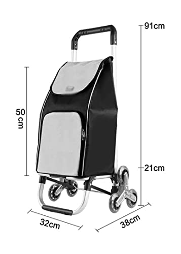 QUANLI Faltbarer Einkaufstrolley, multifunktional, einfach zusammenklappbar, Einkaufswagen mit Griff und Edelstahl… – Bild 7
