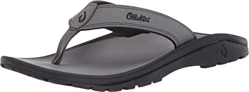 OLUKAI Men's Ohana Sandals, Stone/Stone, 10