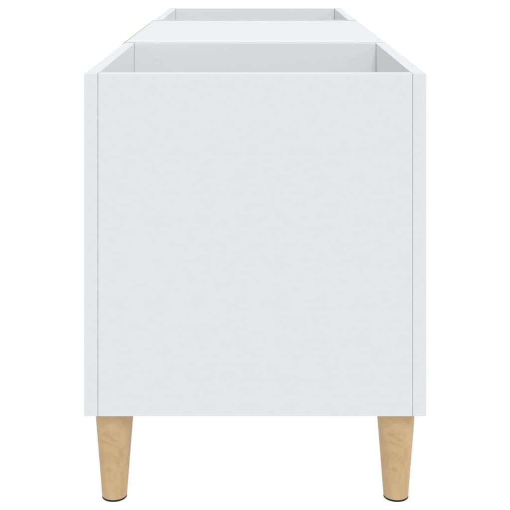 Mobile Porta Dischi Bianco 121x38x48 cm in Legno Multistrato,Supporto per Giradischi,Supporto per Giradischi in Legno,Supporto per Giradischi con Spazio di archiviazione