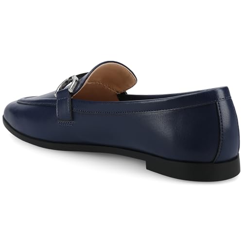 Image of Journee Womens Mizza Loafer Slip On Square Toe Dress Flats