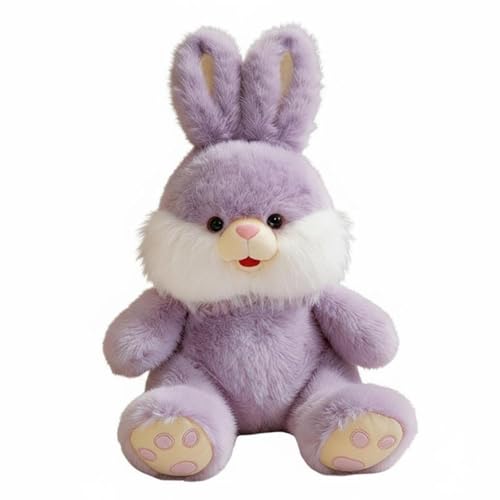 Lapin en peluche violet 55cm aux longues oreilles et pattes douces pour doudou enfant