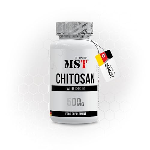 MST Chitosan hochdosiert mit Chromium Picolinate 1500 mg pro Portion 60 vegane Kapseln (20 Portionen) Nahrungsergänzungsmittel Made in Germany