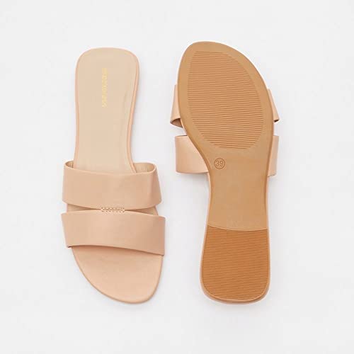 Image of shoexpress womens Open-toe Slip-on Flat Sandals Flat Sandal