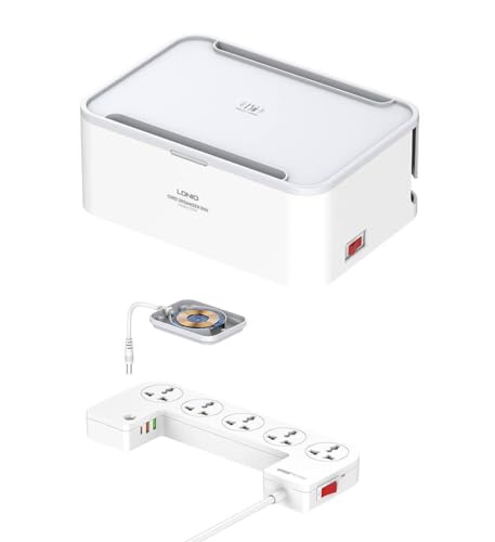 Image of T Teclusive 2500W Power Strip Extension Box with 30W Type C USB Ports / 15W Wireless Charging | 5 Sockets with PD QC Fast Charging | Multi Port Power Socket Extension Cord Organizer - USB 30W Max.