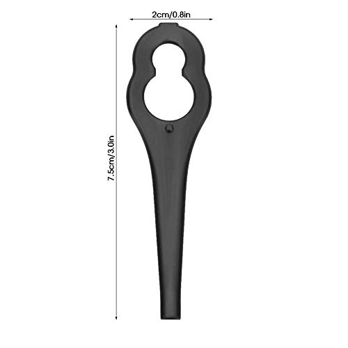 50 PCS Lawn Mower Blade,Plastic Grass Trimmer Blades Lawn Mower Parts for BOSCH ALM 28 30(Black)