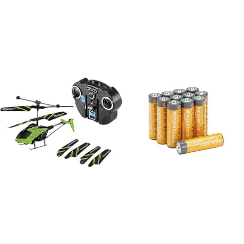 Revell RC Streak Helicopter – 15cm Model Kit + AmazonBasics AA Alkaline 12 pack