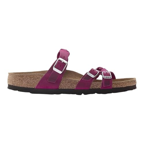 Image of Birkenstock Franca Braided Sandal in Festival Fuchsia Oiled Leather