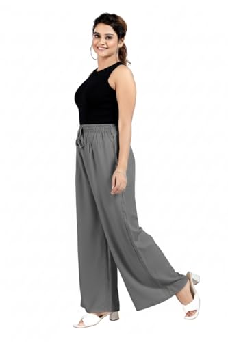 Image of BENKILS Women's Cotton Reyon Regular Fit Palazzo Pants - Available Size - M to 6XL