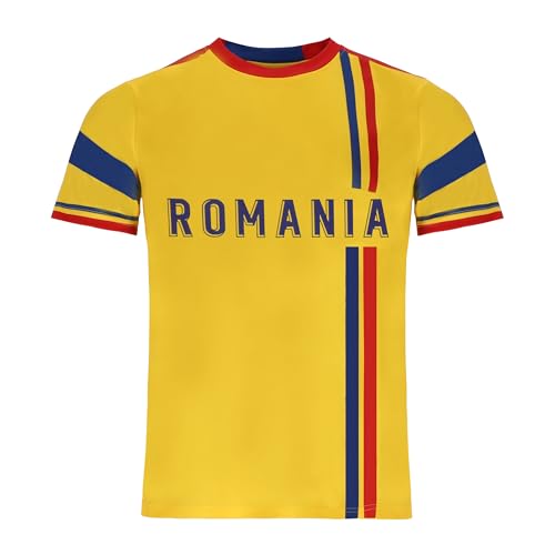 Rumänien Sport Trikot - Fußball WM EM Fan Shirt Oberteil Romania - Gelb