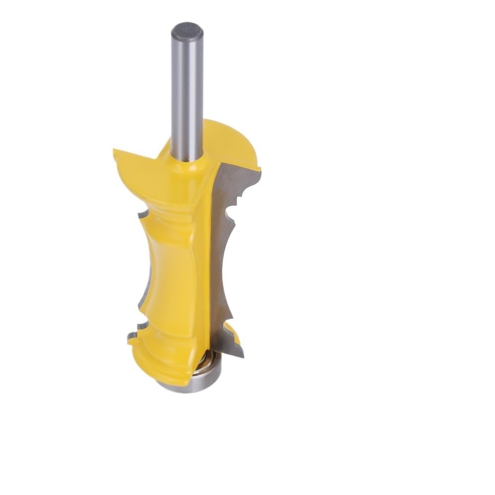 1-2 piezas de 8mm vástago ingleteado puerta cajón moldura Router Bits pasamanos línea espiga fresa for herramientas de carpintería(2pcs Set)