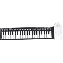 Portable 49-Key Roll-Up Piano Foldable Silicone Keyboard for Beginners Travel-Friendly Electronic Hand Roll Piano