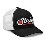 Strike Master Funny Bowling Hat Mesh Bowler Trucker Hat Cap Black/White