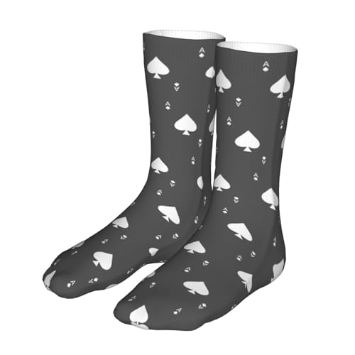 ACE of Spades Poker Casual Calf Socks for Men's and Women's Soft Comfortable Winter Warm2